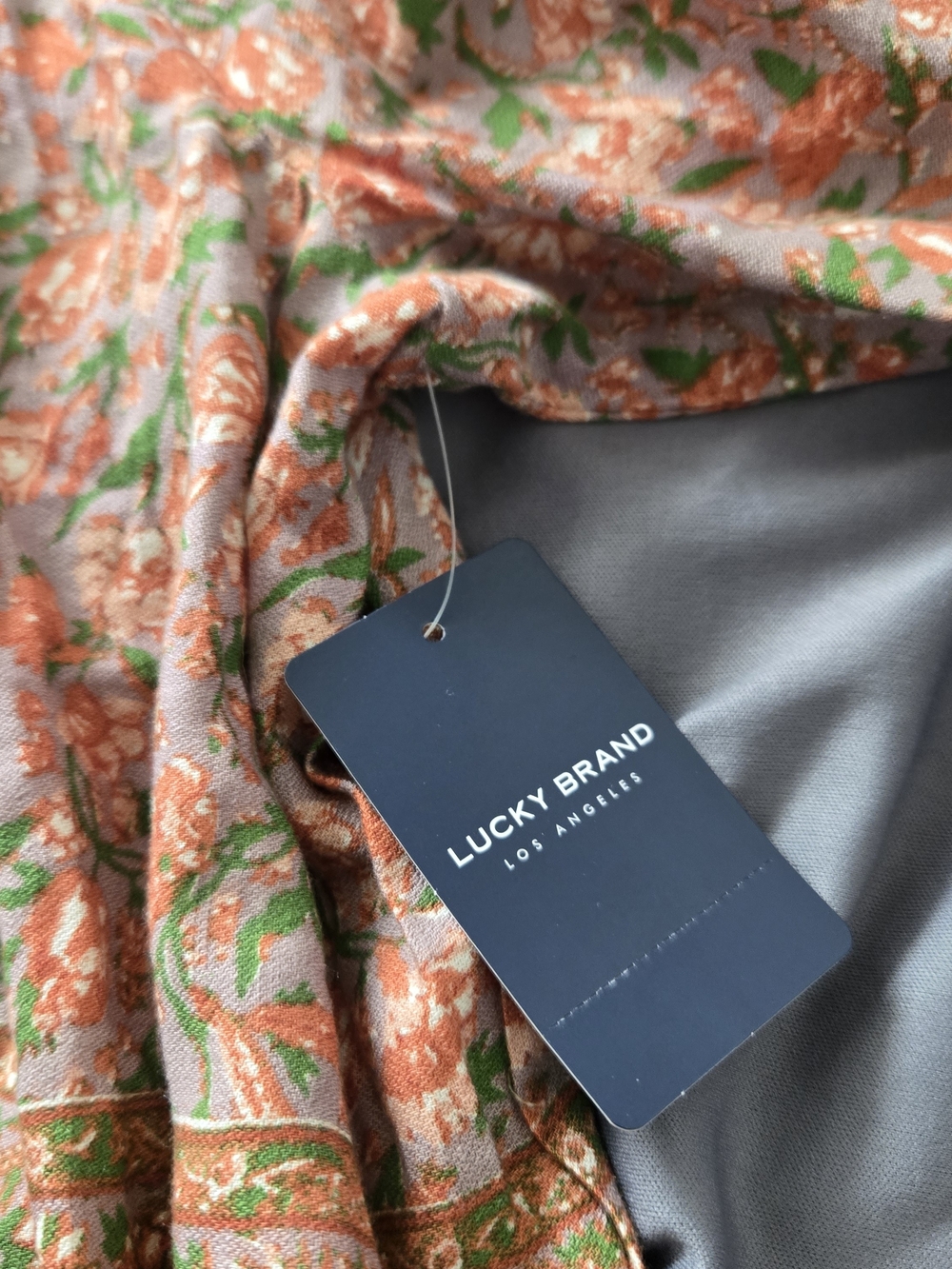 NWT Lucky Brand Floral Bubble Hem Peasant Top Size XXL MSRP $79 Boho Cottagecore - Picture 4 of 10